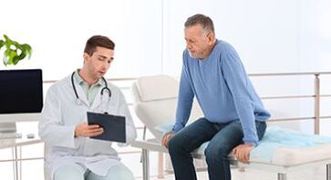 Doctor talking to patient