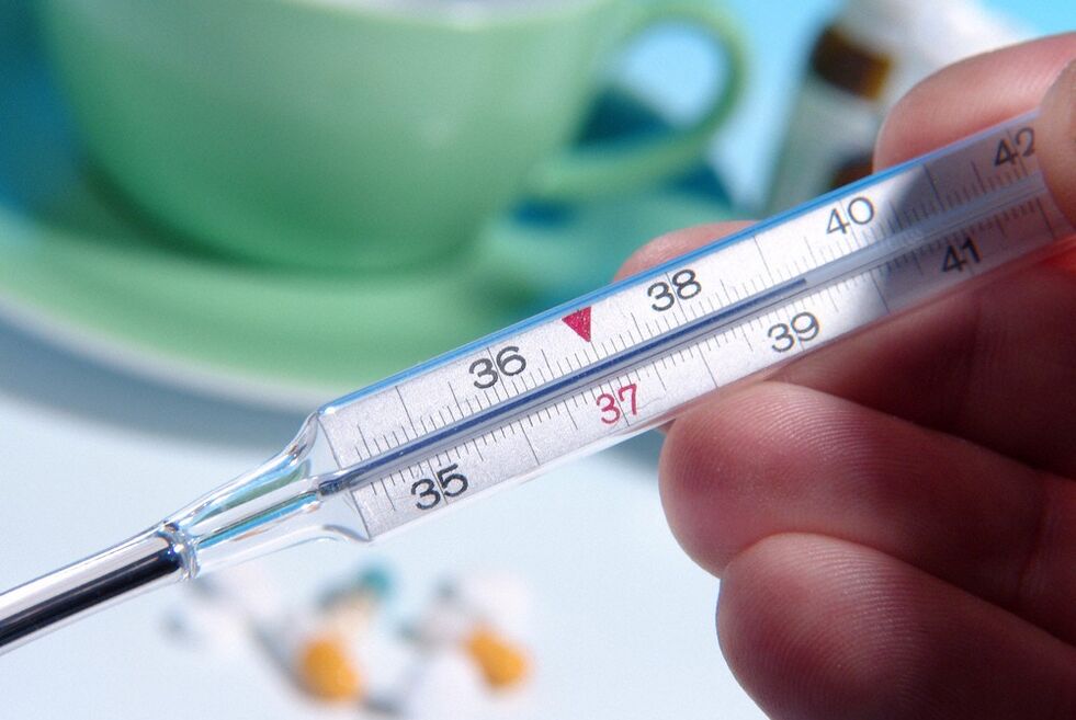 Prostate secretion test will not be accurate at body temperature above 39°C