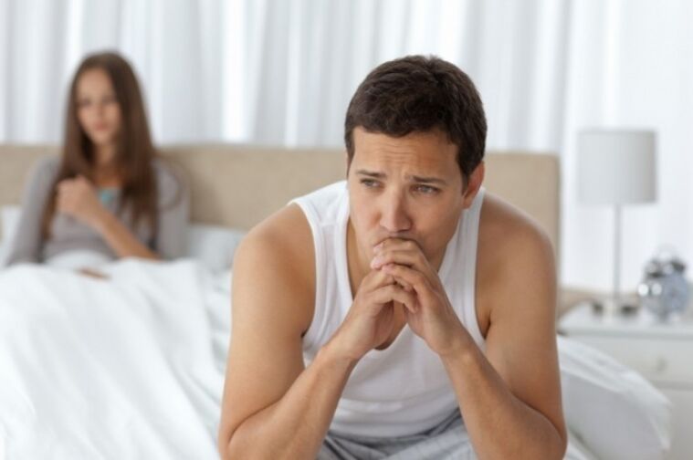 A man shows signs of prostatitis